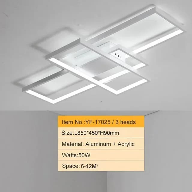 Moderne minimaliste salon plafonnier dimmable salle à manger branche lustre nordique chambre décorat