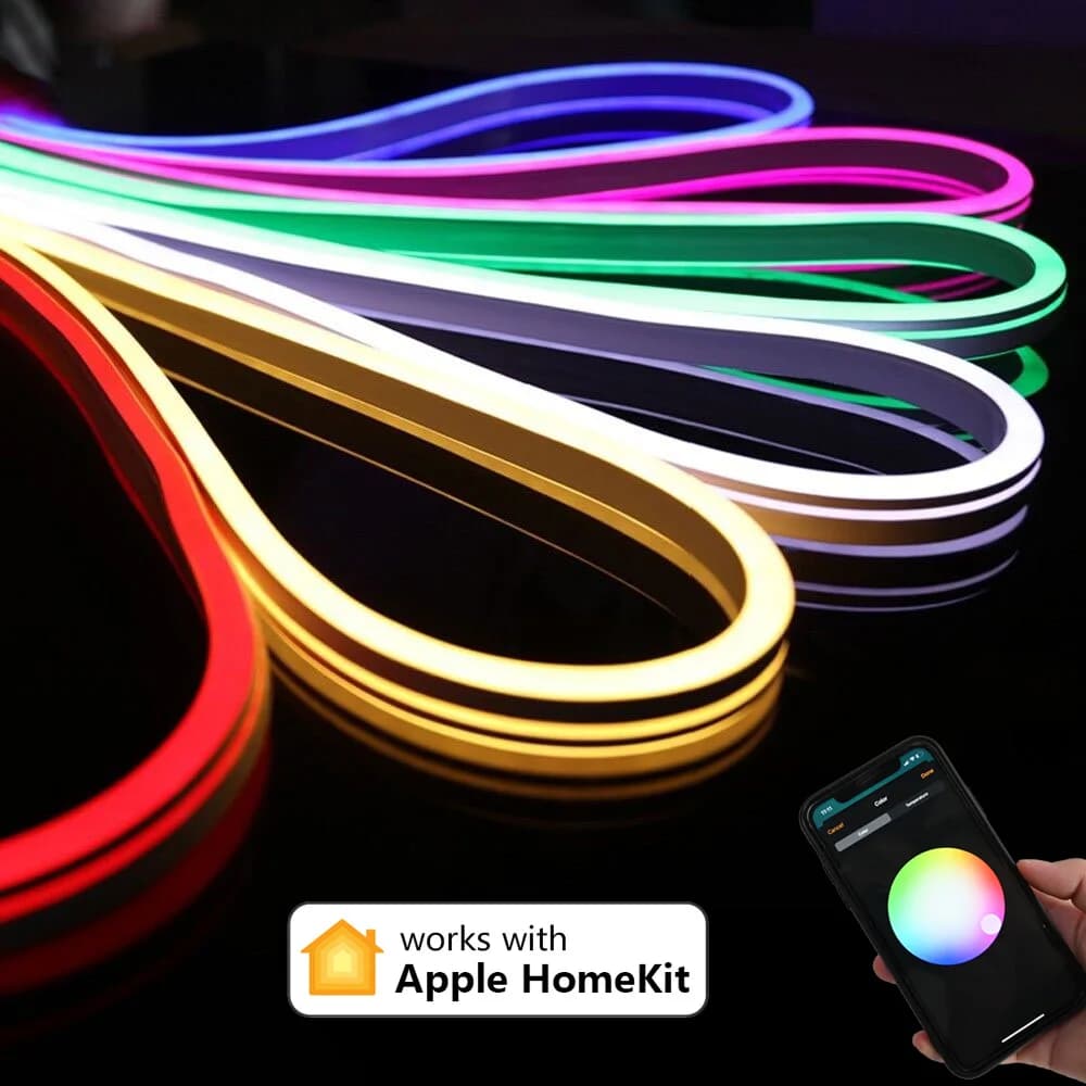 Homekit WiFi RGB néon LED bande lumineuse 1m 2m 3m 5m étanche réglable lampe Flexible Mini contrôleu
