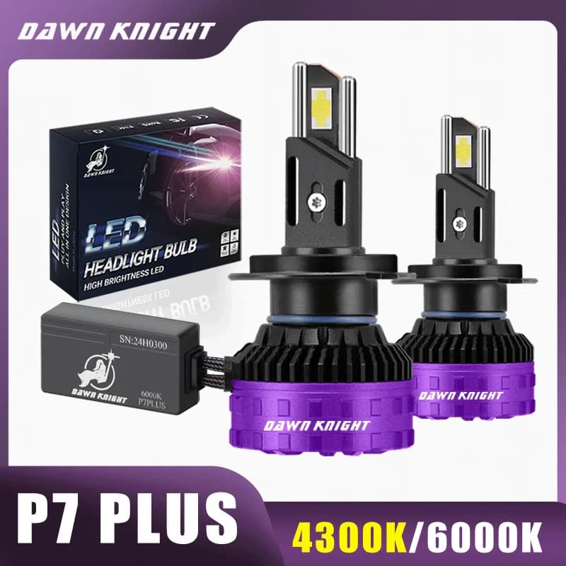DAWN KNIGHT H11 H7 H4 ampoules de phares LED P7 PLUS 140W puissant 6000K 4300K LED HB3 HB4 lampes LE