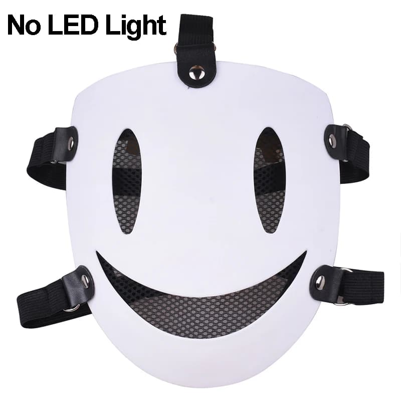 Masque LED Anime High Rise Invasion Sniper, Masque Japonais Lumineux, Masques Blancs Japonais, Acces