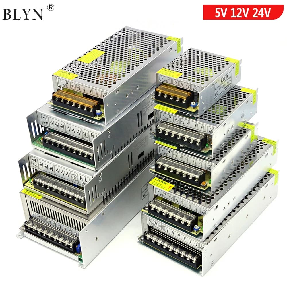 Alimentation électrique 12V 5V 24V, adaptateur LED, transformateur d'éclairage, source d'alimentatio