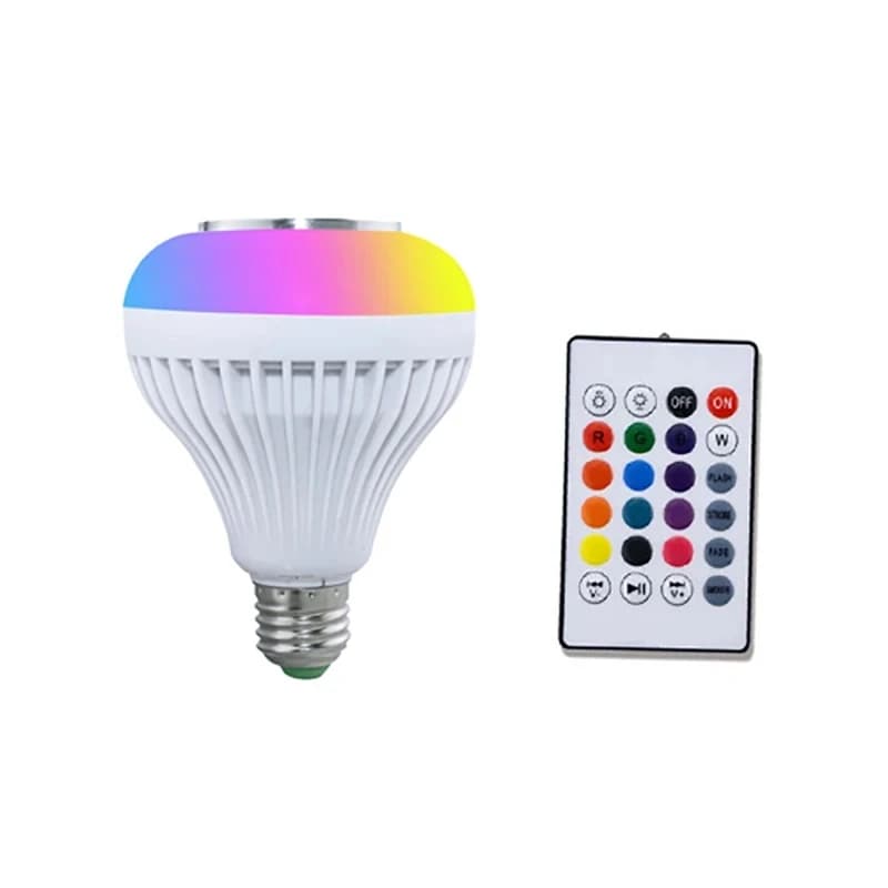 Ampoule de musique avec haut-parleur Bluetooth intelligent rvb, ampoule de scène colorée avec téléco