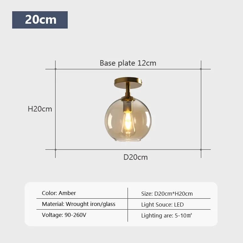Plafonnier LED moderne en verre, style minimaliste, pour vestiaire, balcon, chambre à coucher, salle