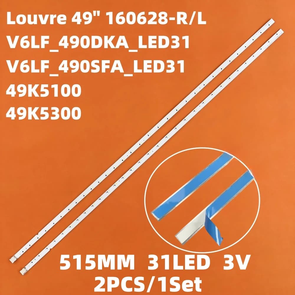 Barre LED pour UN49K5100 UN49K5300 UN49K5300G UE49K5100 UE49K5100BU UE49K5179 UE49K5170 UE49K5105 UE