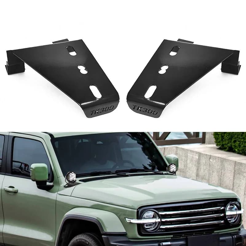 Support de lampe de capot de voiture, support de projecteur de capot de pilier A pour réservoir GWM