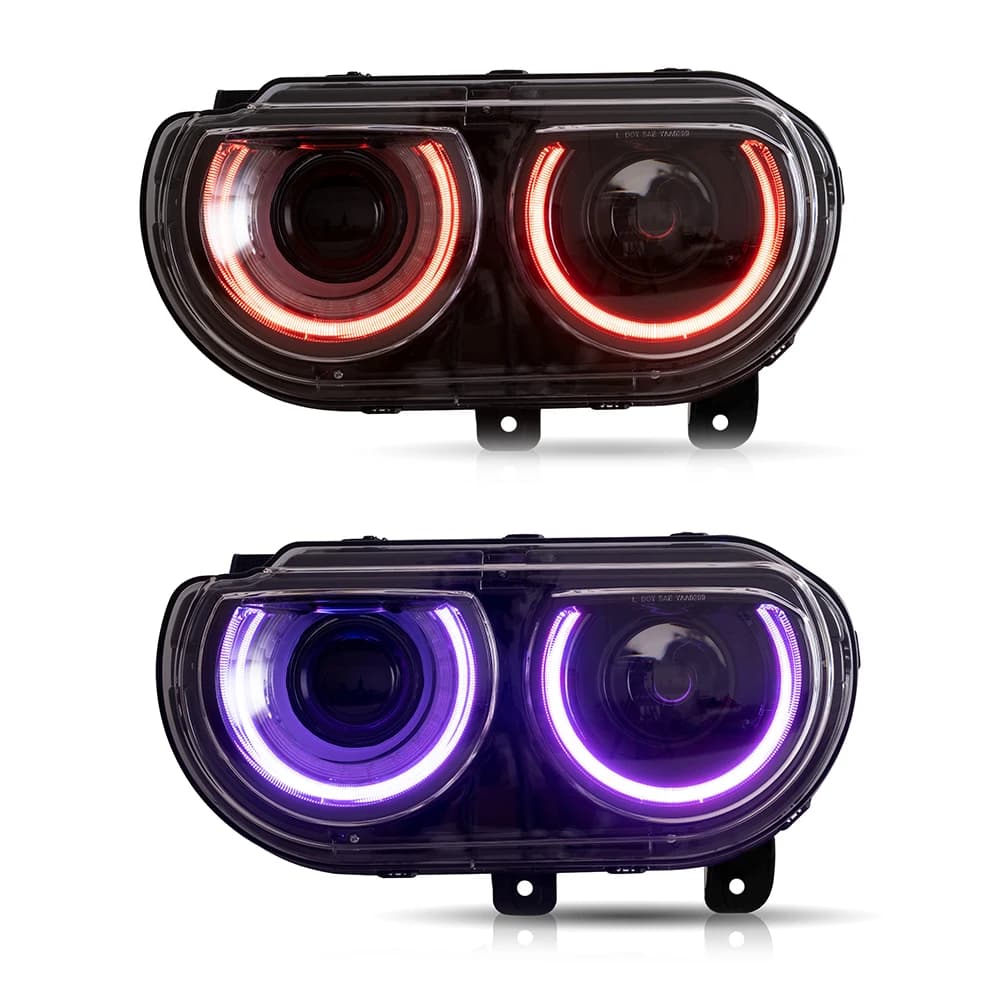 Projecteurs à double faisceau LED pour Dodge Challenger 2008-2014, système d'éclairage automobile