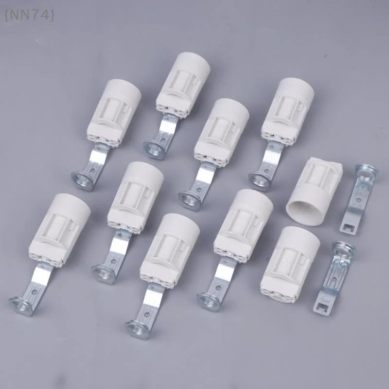 【Ja】Douille de candélabre E14 avec support, support de lampe en alliage de zinc, lot de 10 pour remplacement de base d'éclairage de lustre en cristal