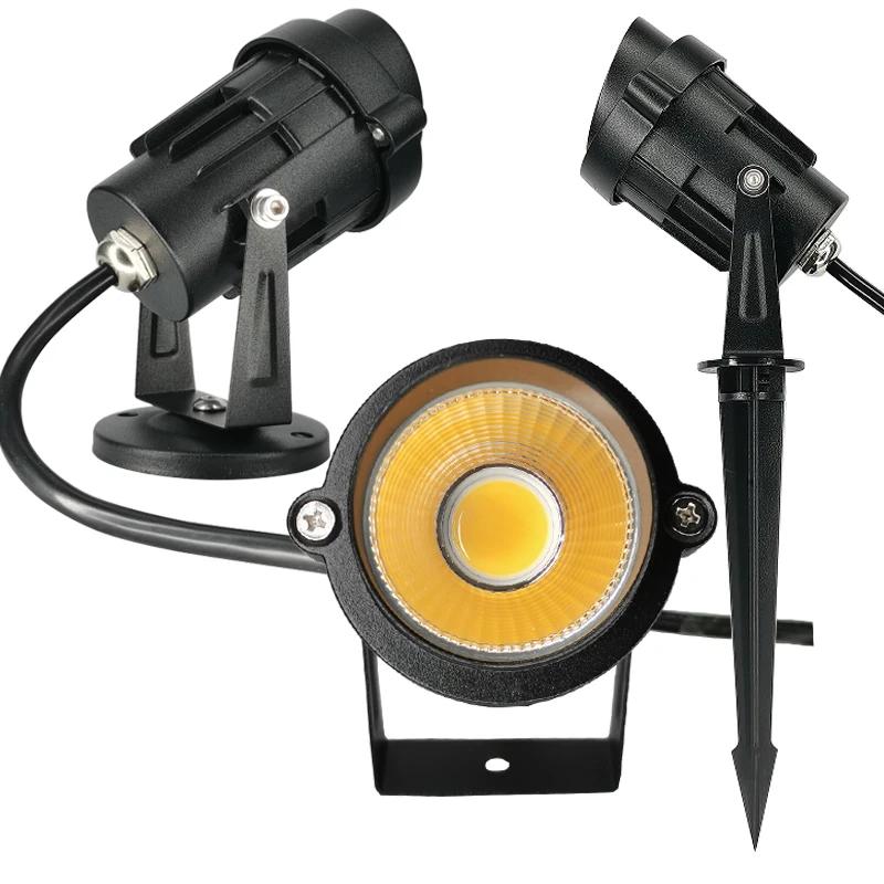 Lampe de pelouse LED étanche avec pic, spot lumineux, conforme à la norme IP65, éclairage d'extérieur, idéal pour un jardin ou un sentier, 10/7W, 220/110/12V