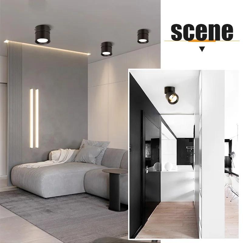 Spot lumineux Led en aluminium monté en Surface, éclairage d'intérieur, luminaire décoratif de plafond, idéal pour un salon ou une chambre à coucher, 5/10/15/25W, 220V