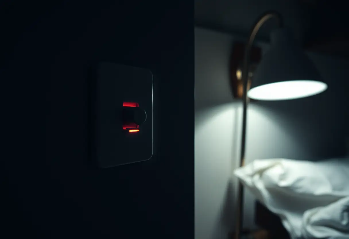 Interrupteur tactile d'une lampe de chevet
